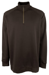 Hugo Boss Men's Sidney Jersey Quarter Zip Pullover Sweatshirt 2XL Dark Brown